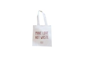 Tote bag “Make love not waste”