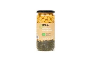 Cigrons ecològics amb espinacs 720g