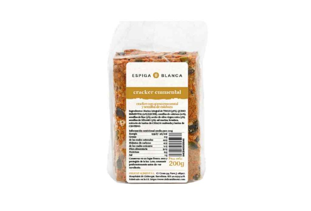 Cracker emmental amb llavors de carbassa