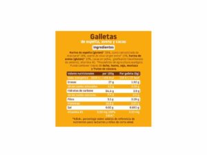Galetes d'espelta, civada i cacau Smileat