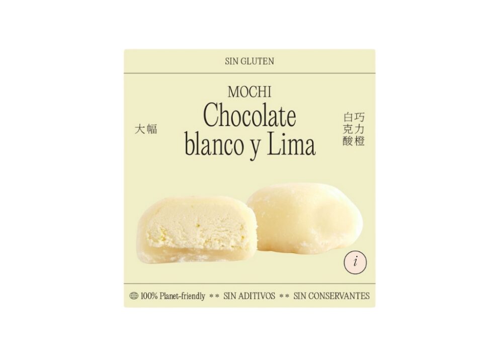 Mochi artesanal de xocolata blanca i llima sense gluten