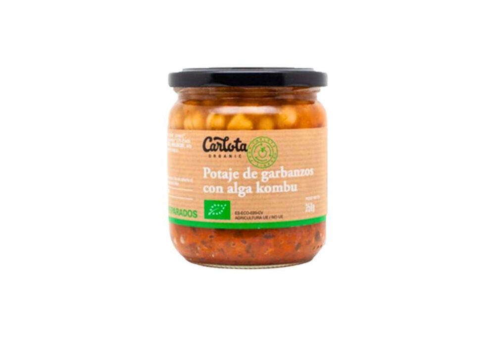 Cigrons ecològics amb verdures i alga kombu 350g