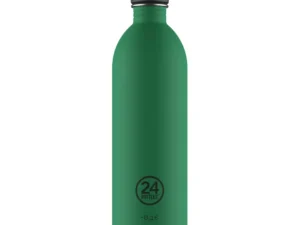 Ampolla reutilitzable 24Bottles Urban Emerald Green d’1 litre, de color verd maragda.